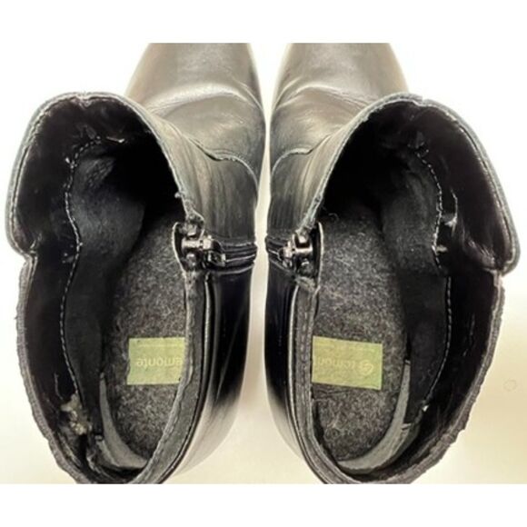 Remonte smooth black leather ankle booties. Size 38. - Picture 8 of 12